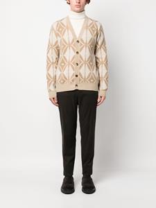 ETRO patterned-jacquard wool cardigan - Beige