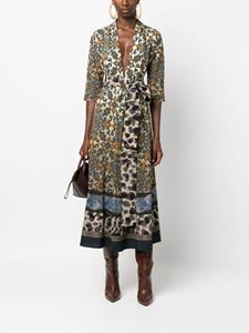 Pierre-Louis Mascia Midi-jurk met gestrikte taille - Bruin