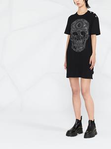 Philipp Plein T-shirtjurk met barokprint - Zwart