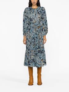 Ulla Johnson Midi-jurk met print - Blauw
