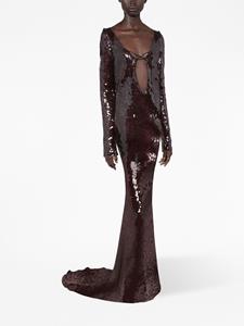 16Arlington Solarium jurk verfraaid met pailletten - Bruin