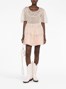 Simone Rocha rhinestone-embellished tule minidress - Roze