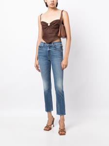 MOTHER Rascal mid-rise cropped jeans - Blauw