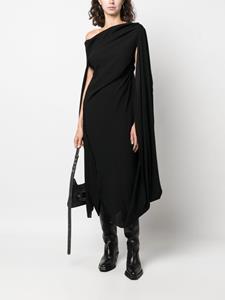 Acne Studios cape-design midi dress - Zwart
