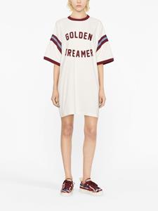 Golden Goose slogan-appliqué cotton T-shirt dress - Wit