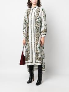Semicouture floral-print belted shirtdress - Wit