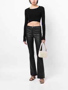 Arma flared leather trousers - Zwart