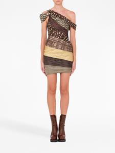 Moschino patchwork-design sleeveless dress - Bruin