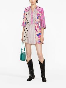 Natasha Zinko panelled silk minidress - Roze