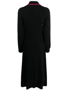 Chinti & Parker belted shirt merino dress - Zwart