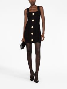 Balmain Opengebreide mini-jurk - Zwart