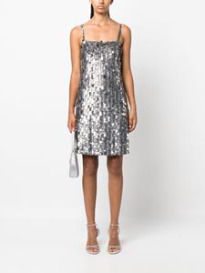 P.A.R.O.S.H. sequinned sleeveless mini dress - Zilver