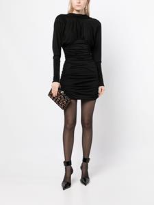 Saint Laurent Mini-jurk met lange mouwen - Zwart