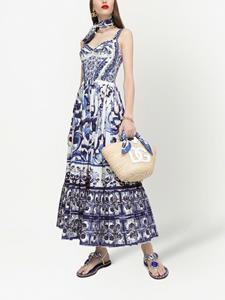 Dolce & Gabbana Midi-jurk met print - Blauw