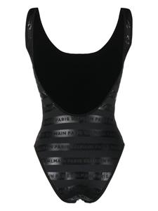 Balmain Olimpionic badpak met logoprint - Zwart