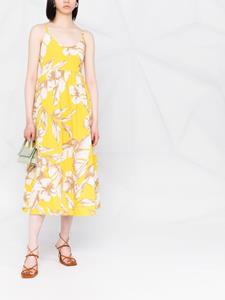 TWINSET Midi-jurk met print - 07074 ST.HIBISCUS GIALLO/NEVE