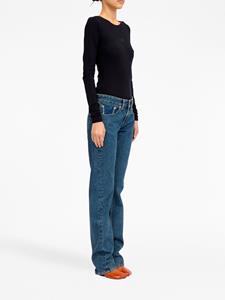 MM6 Maison Margiela mid-rise straight-leg jeans - Blauw