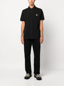 Stone Island Poloshirt met Compass-logopatch - Zwart