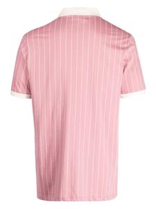 Fila logo-patch pinstripe polo shirt - Roze