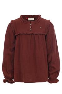 LOOXS Little Meisjes blouse mousseline - Wijn rood