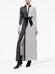 Alice + olivia Chassidy striped maxi shirt dress - Zwart
