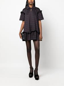 Viktor & Rolf plaid-check A-line minidress - Zwart