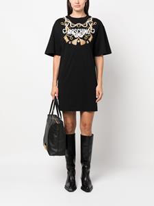 Moschino sewing-print T-shirt dress - Zwart