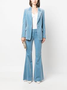 Dorothee Schumacher mid-rise velvet flared trousers - Blauw