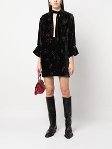 Dsquared2 Mini-jurk met bloemenkant - Zwart
