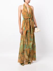 Ronny Kobo Leil abstract-print dress - Bruin