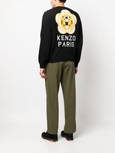 Kenzo Boke flower-embroidery V-neck cardigan - Zwart