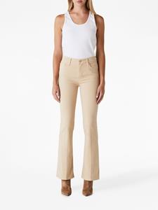 MOTHER The Weekender mid-rise flared jeans - Beige
