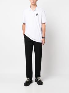 BOSS logo-appliqué cotton polo shirt - Wit