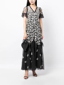 Needle & Thread sequin-embellished V-neck dress - Zwart