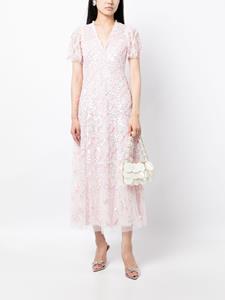 Needle & Thread sequin-embellished V-neck dress - Roze