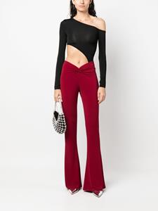 THE ANDAMANE ruched-detail flared trousers - Rood
