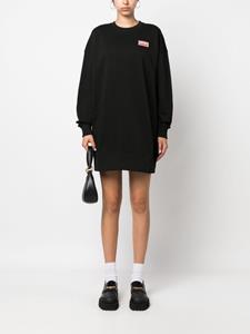 Kenzo logo-print sweatshirt dress - Zwart