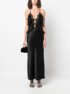 Alexander Wang lace-detailing silk satin dress - Zwart