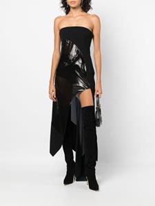 Mugler Asymmetrische jurk - Zwart
