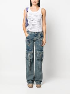 Blumarine straight-leg cargo jeans - Blauw