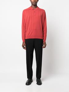 John Smedley fine-knit wool polo shirt - Oranje