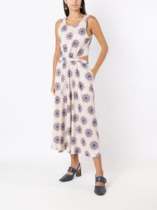 Alcaçuz Midi-jurk met print - Beige