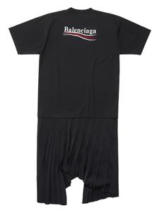 Balenciaga T-shirtjurk met print - Zwart