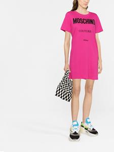 Moschino T-shirtjurk met logoprint - Roze