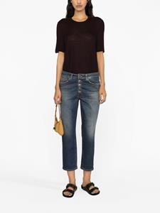DONDUP button-fly cropped jeans - Blauw
