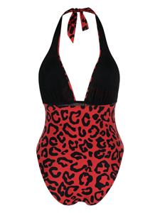 Dolce & Gabbana Badpak met luipaardprint - Rood