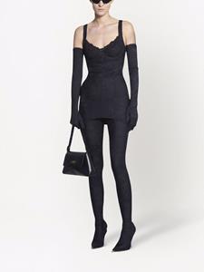 Balenciaga Mini-jurk met bloemenjacquard - Zwart