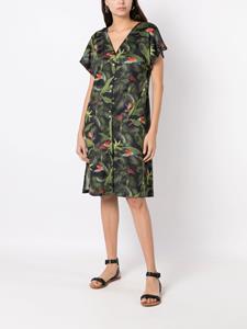 Lygia & Nanny Midi-jurk met botanische print - Groen