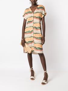 Lygia & Nanny Midi-jurk met abstracte print - Bruin