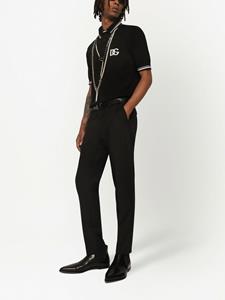 Dolce & Gabbana Poloshirt met logostreep - Zwart